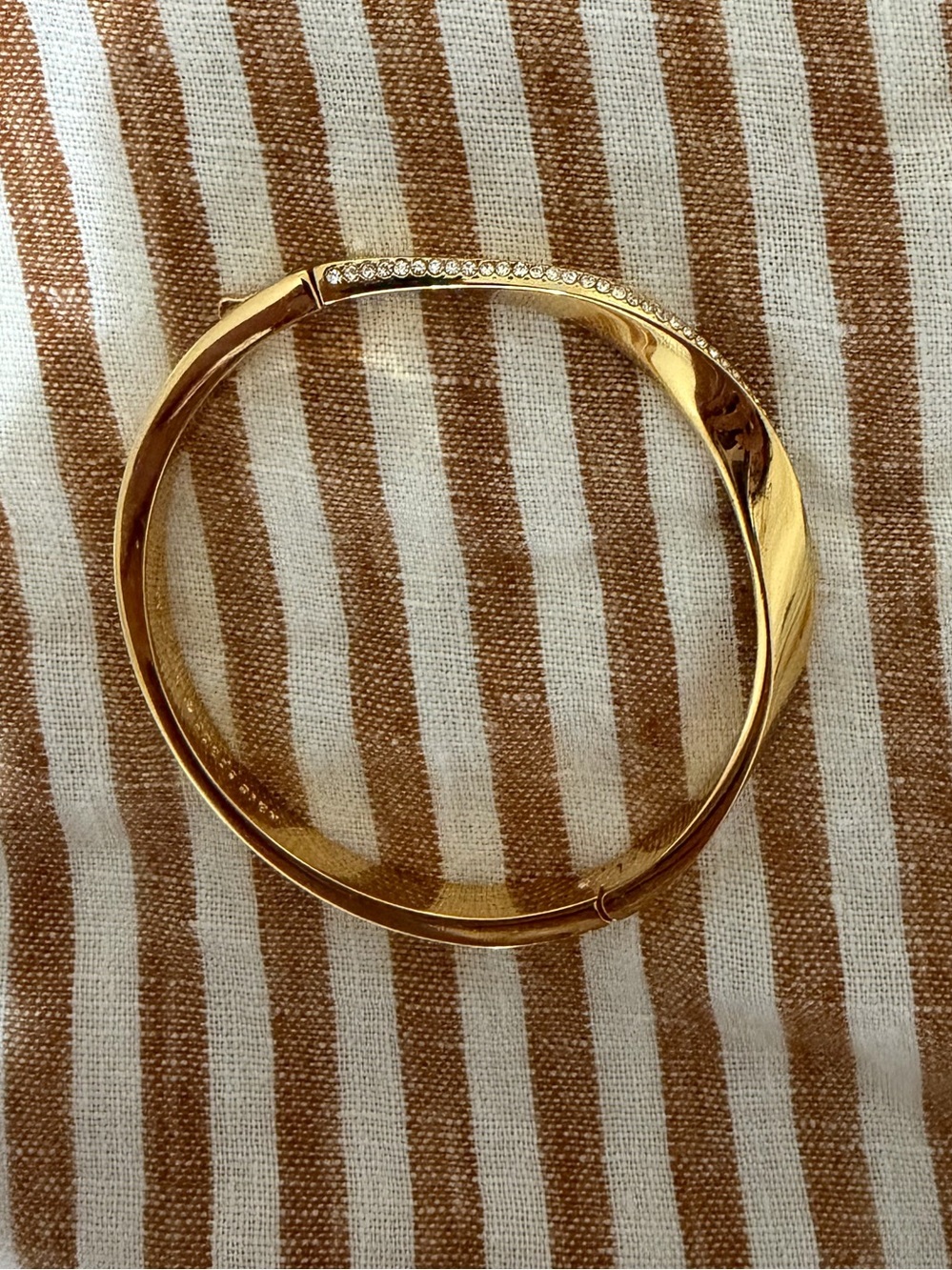 kate spade Gold Crystal-Accented Twist Bangle - Picture 4 of 4